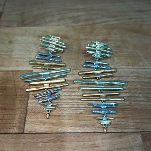 Kendra Scott Madelyn Statement Earrings Gold & Silver Mixed Metal